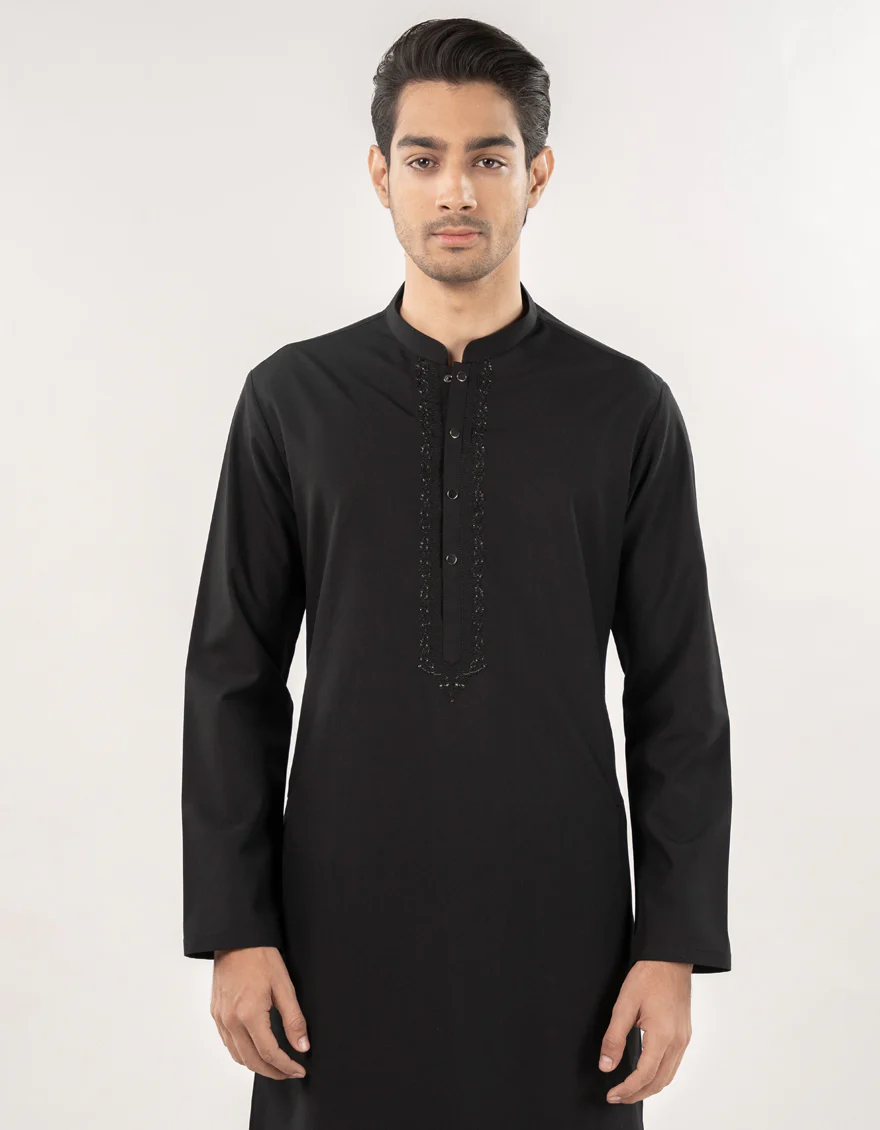 BLACK BLENDED KURTA TROUSERS | JJKP-A-50014/S24/JJ9 - Image 2