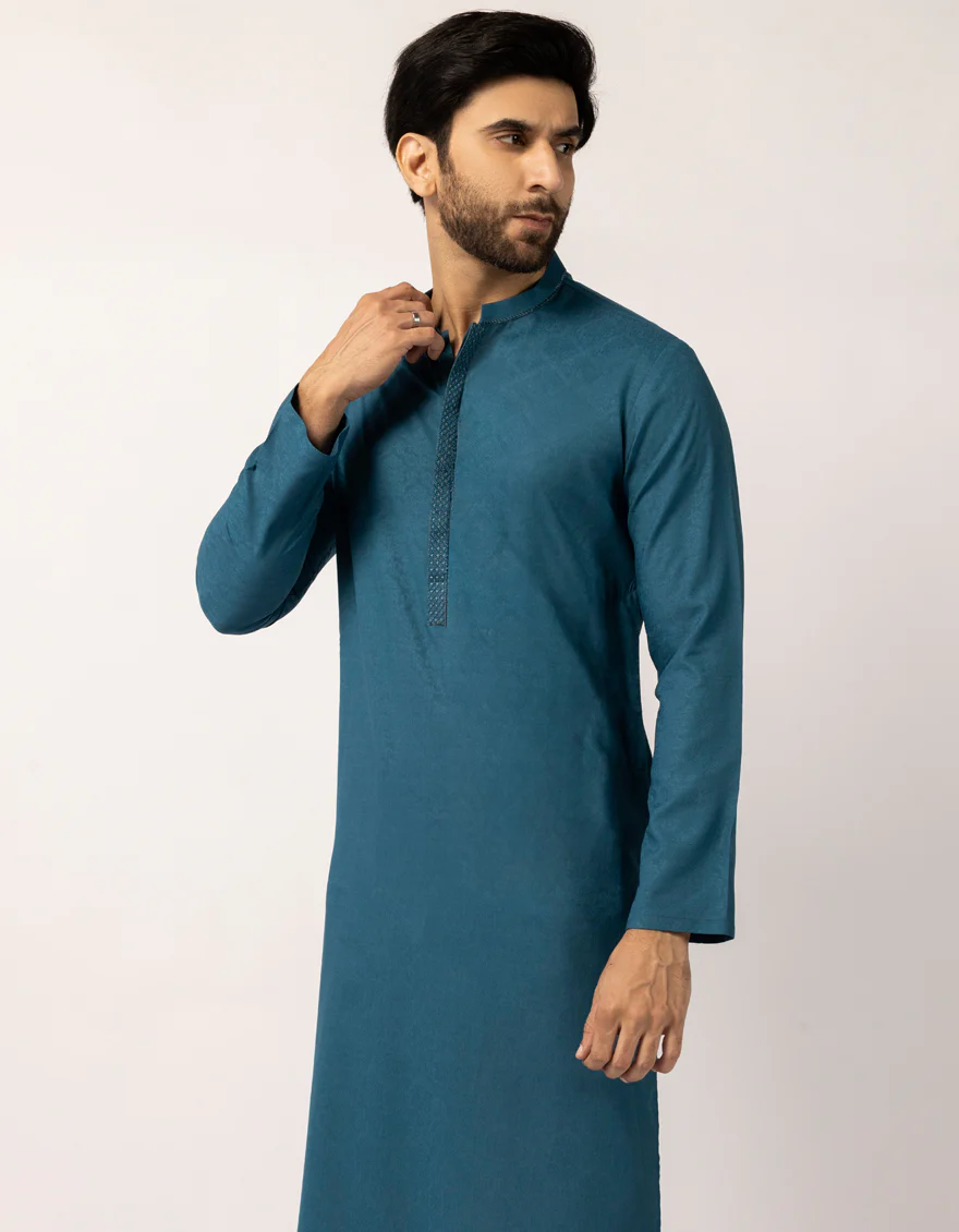 ZINC BLENDED KURTA TROUSERS | JJKP-A-50443/S25/JJ10487-FL - Image 2