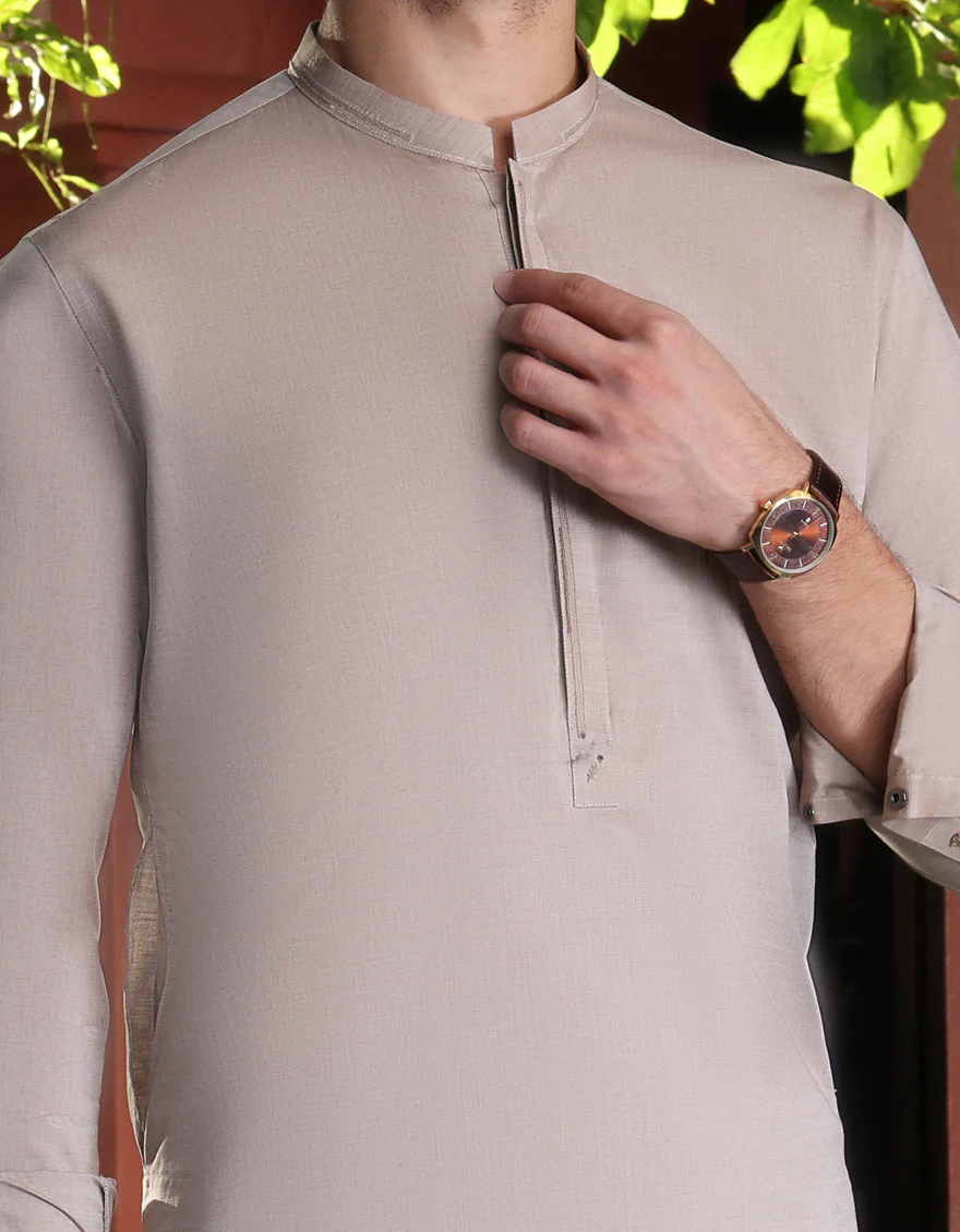 FAWN COTTON KURTA TROUSERS | JJKP-A-US-32658/W22/JJ7695-CL - Image 2