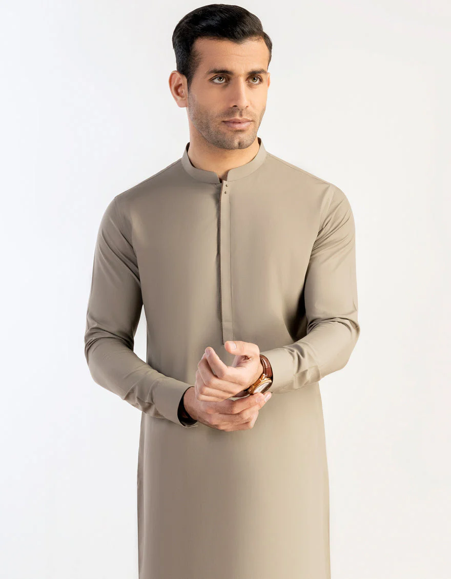 FAWN BLENDED KURTA TROUSERS | JJKP-A-US-34290/S23/JJ7673-CL - Image 3
