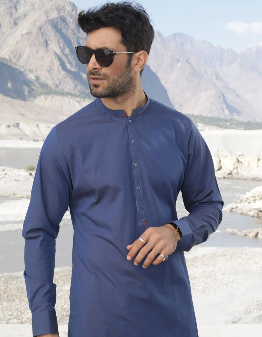 TEAL BLUE KURTA TROUSERS | JJKP-A-US-36832/W21/JJ7237-CL - Image 2