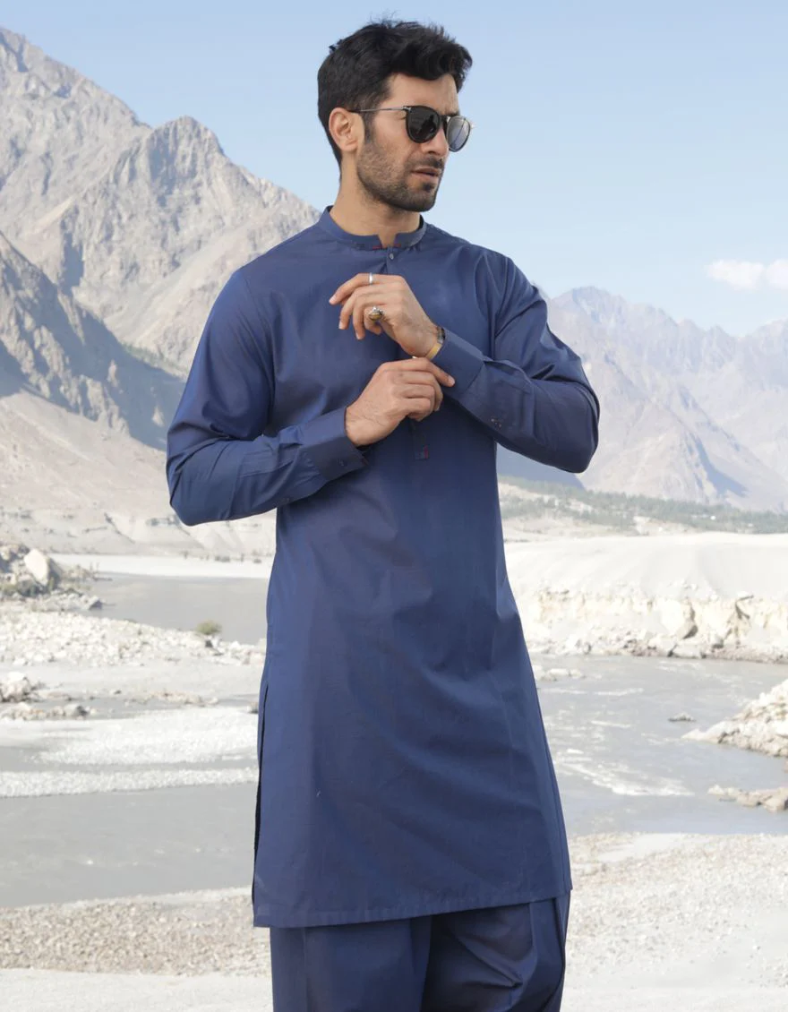TEAL BLUE KURTA TROUSERS | JJKP-A-US-36832/W21/JJ7237-CL - Image 3