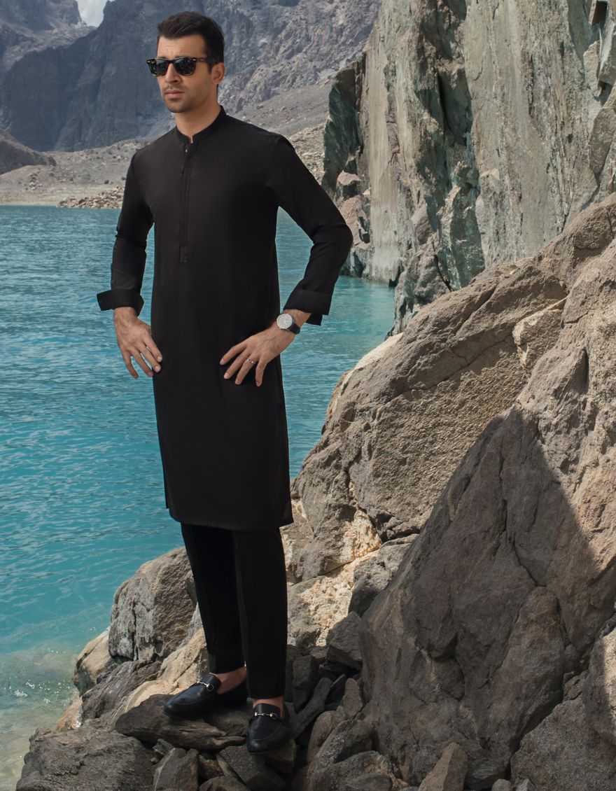 BLACK COFFEE KURTA TROUSERS | JJKP-A-US-40088-R1/W21/JJ7408-CL