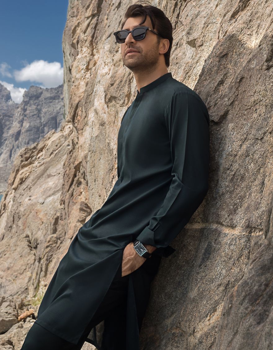 CRICKET GREEN KURTA TROUSERS | JJKP-A-US-40089-R1/W21/JJ7408-CL - Image 2