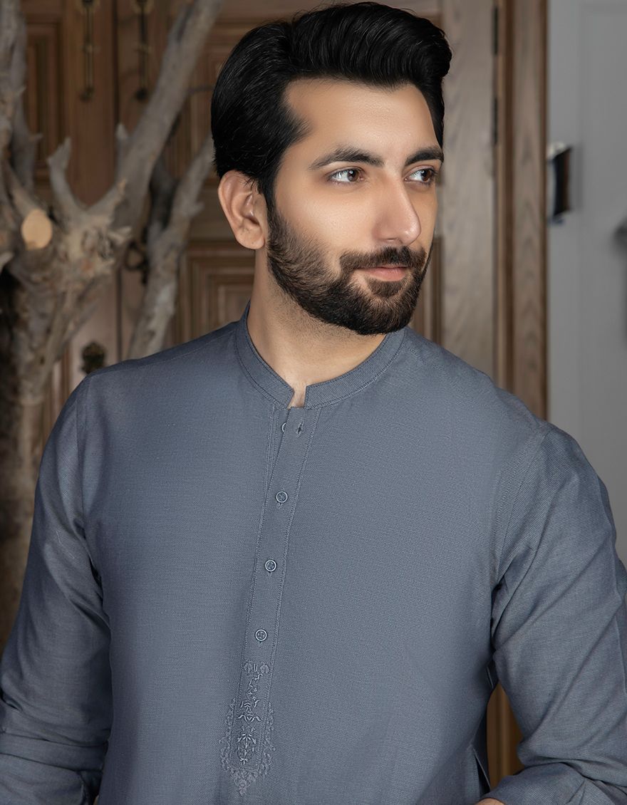 LIGHT NAVY KURTA TROUSERS | JJKP-A-US-42214/S21/JJ7111-CL - Image 2
