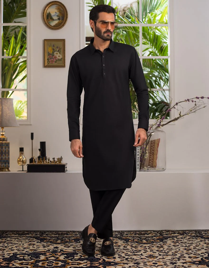 BLACK KURTA TROUSERS | JJKP-A-US-42220/S21/JJ7291-EX - Image 2