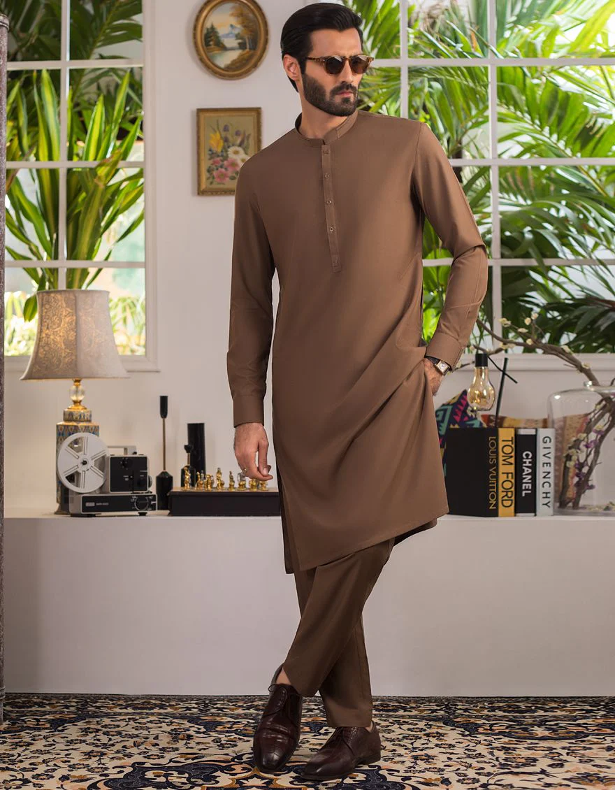 BROWN KURTA TROUSERS | JJKP-A-US-42221/S21/JJ7556-CL - Image 2