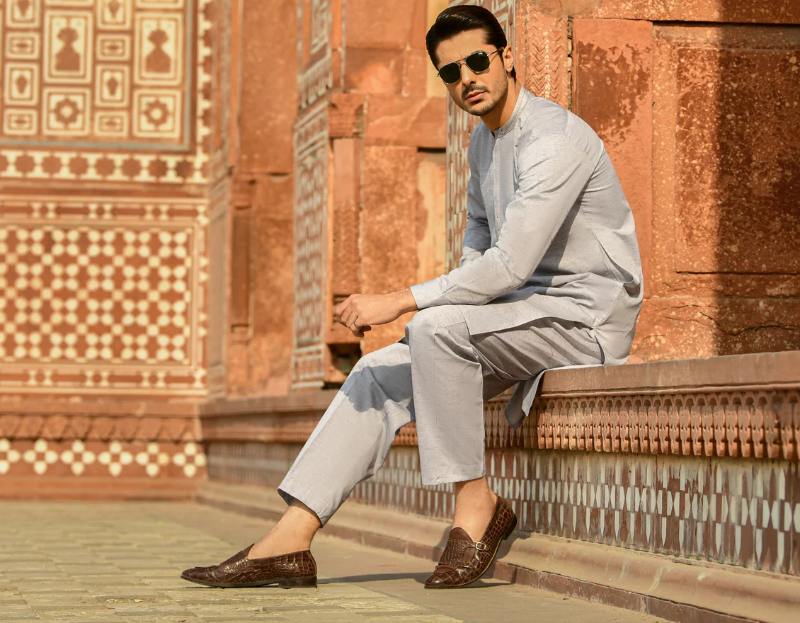 GREY VISCOSE KURTA TROUSERS | JJKP-A-US-42377/S22/JJ8123-CL - Image 3