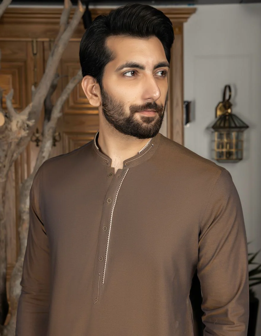 BROWN KURTA TROUSERS | JJKP-A-US-43001/S21/JJ7111-CL - Image 2