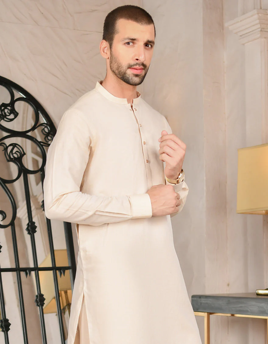 BEIGE BLENDED KURTA TROUSERS | JJKP-A-US-43130/S22/JJ8184-PN - Image 3