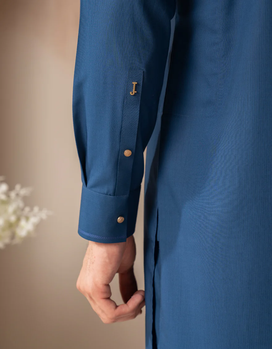 BLUE BLENDED KURTA TROUSERS | JJKP-S-33412/S25/JJ10029-CL - Image 4