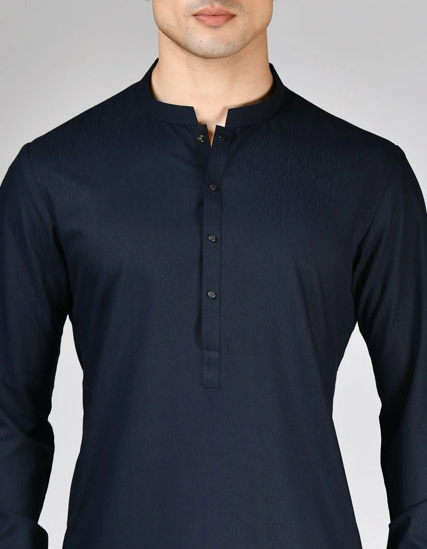 BLUE BLENDED KURTA TROUSERS | JJKP-S-47328/S24/JJ8802-PN - Image 2