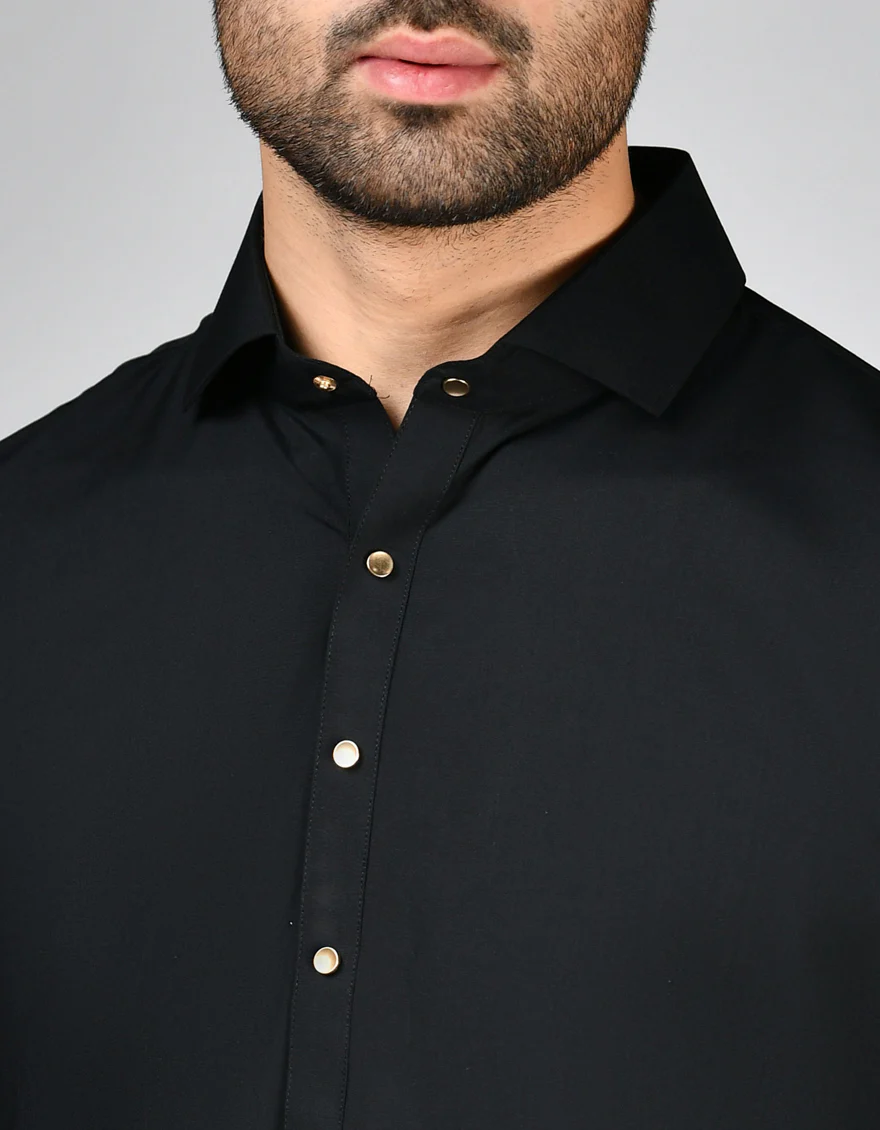 BLACK BLENDED KURTA TROUSERS | JJKP-S-47329/S24/JJ9462-PN - Image 3