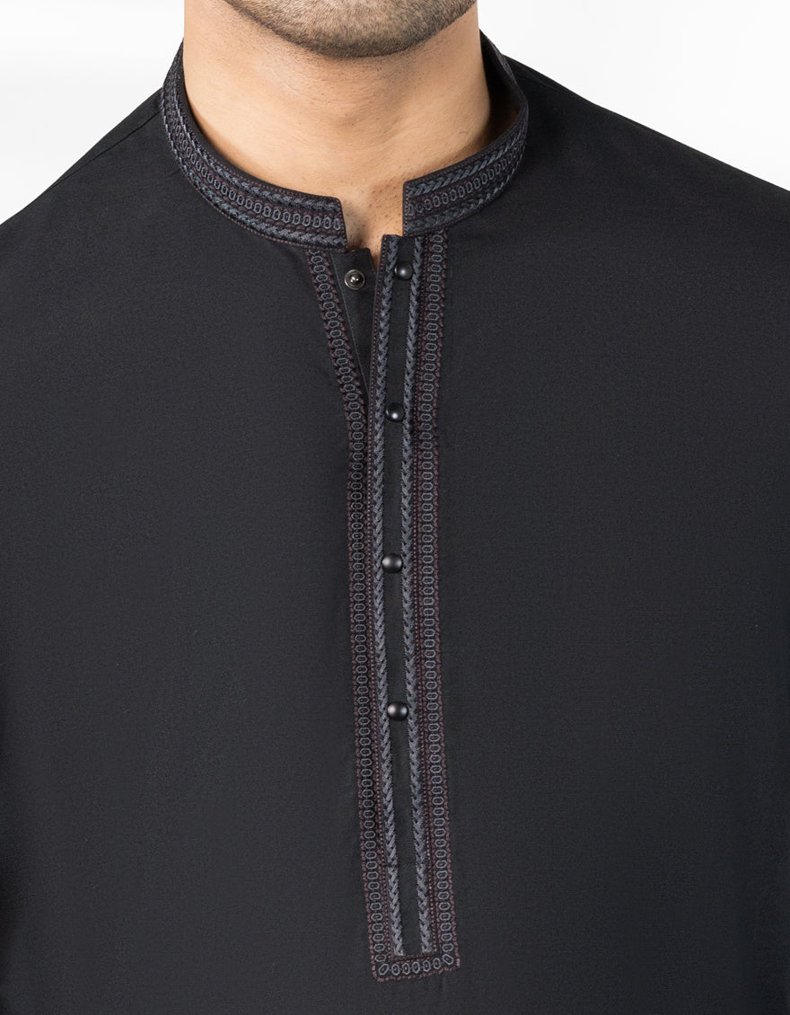 BLACK KURTA TROUSERS | JJKP-S-47488/S25/JJ9937-SF - Image 3