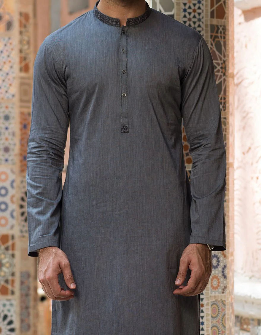 CHARCOAL GREY KURTA TROUSERS | JJKP-S-US-31180/S21/JJ7251-SF - Image 2