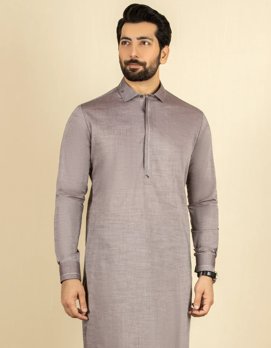 TWO TONE GREY COTTON KURTA TROUSERS | JJKP-S-US-32599/S22/JJ7689-CL - Image 3