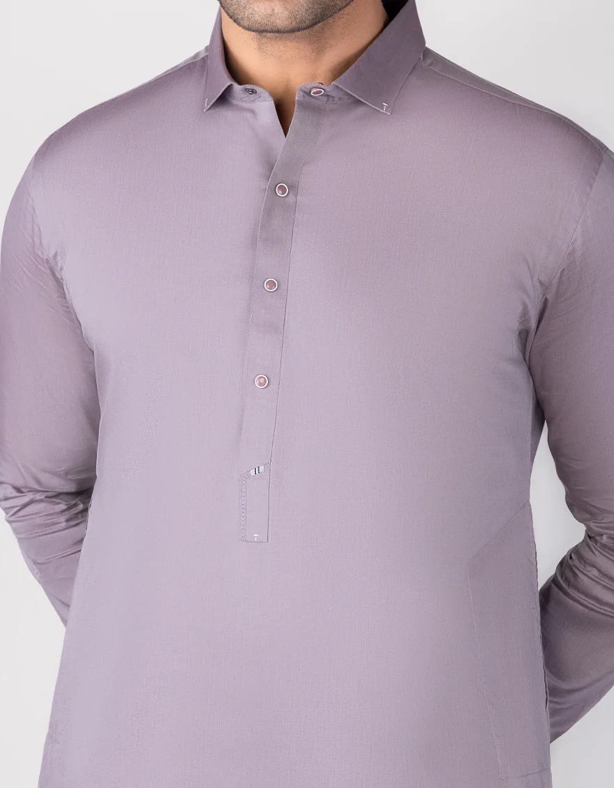 TWO TONE PURPLE COTTON KURTA TROUSERS | JJKP-S-US-32634/S23/JJ8290-CL - Image 2