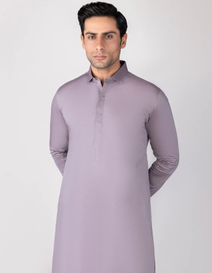 TWO TONE PURPLE COTTON KURTA TROUSERS | JJKP-S-US-32634/S23/JJ8290-CL - Image 3