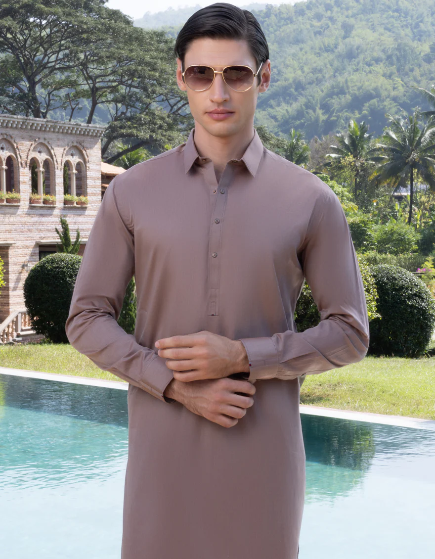 TWO TONE RUST COTTON KURTA TROUSERS | JJKP-S-US-32638/S23/JJ8290-CL - Image 3
