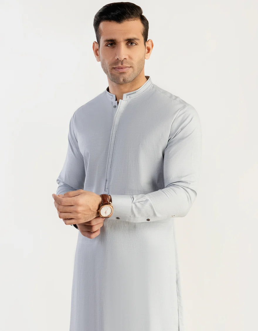 LIGHT BLUE COTTON KURTA TROUSERS | JJKP-S-US-32715/S23/JJ8685-CL - Image 3