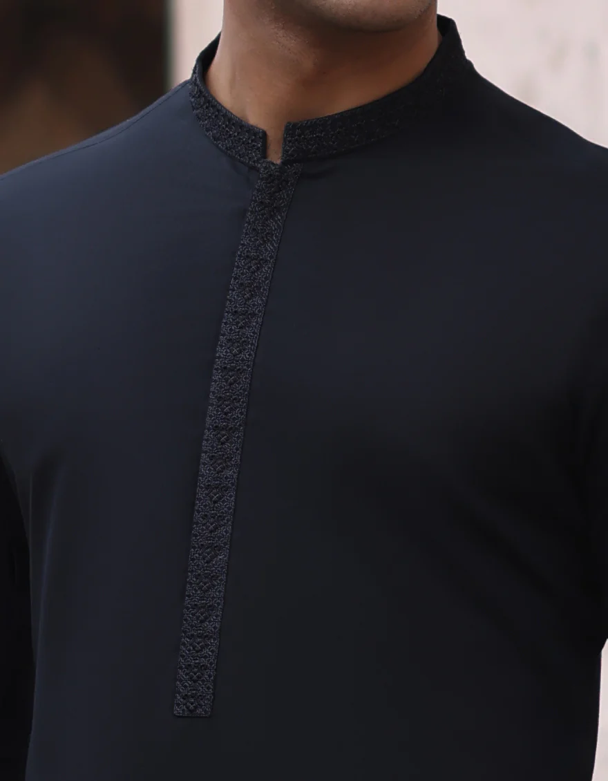 BLACK BLENDED KURTA TROUSERS | JJKP-S-US-32730/S23/JJ8283-SF - Image 2