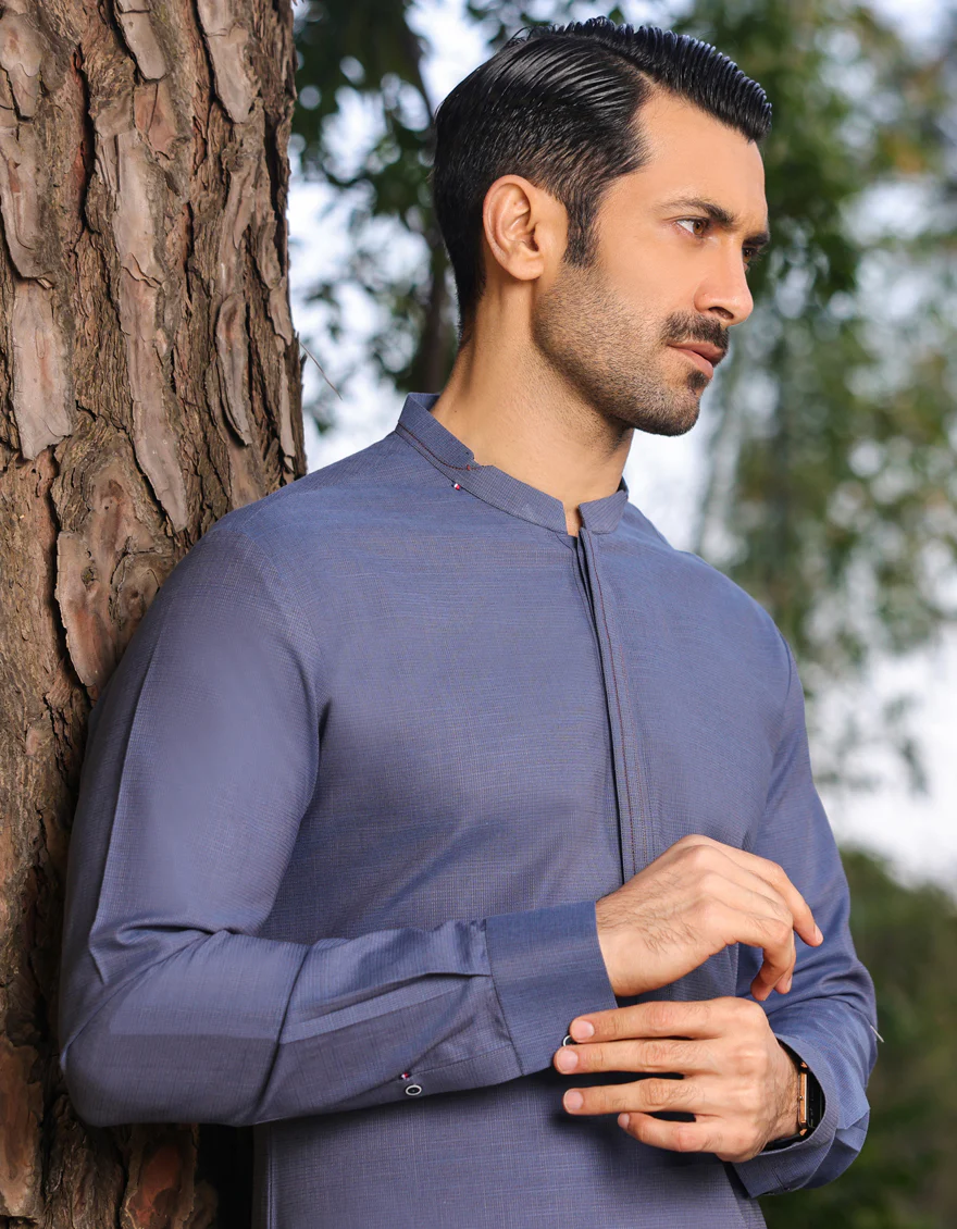 BLUE COTTON KURTA TROUSERS | JJKP-S-US-32740/S23/JJ8880-CL - Image 3