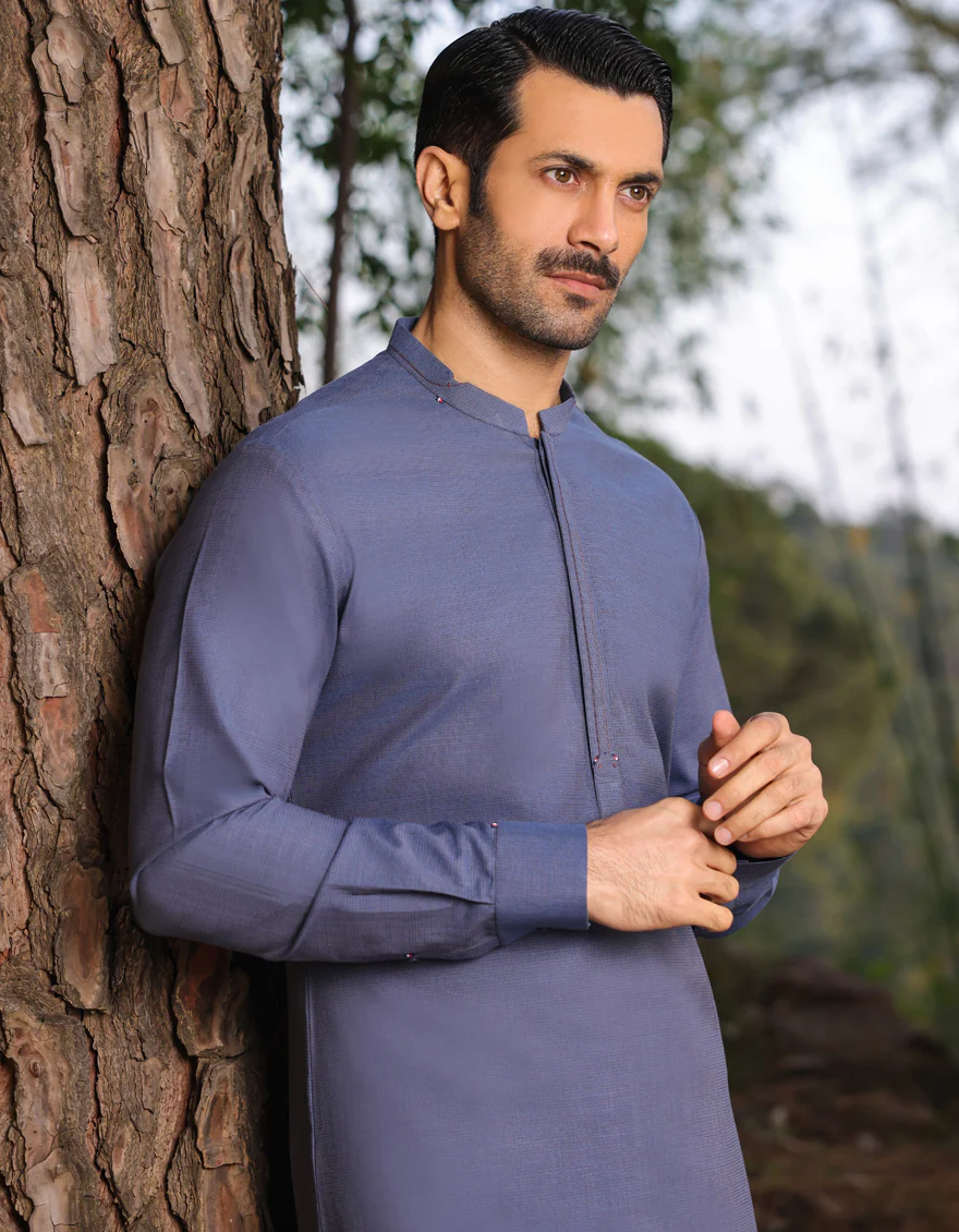 BLUE COTTON KURTA TROUSERS | JJKP-S-US-32740/S23/JJ8880-CL - Image 4