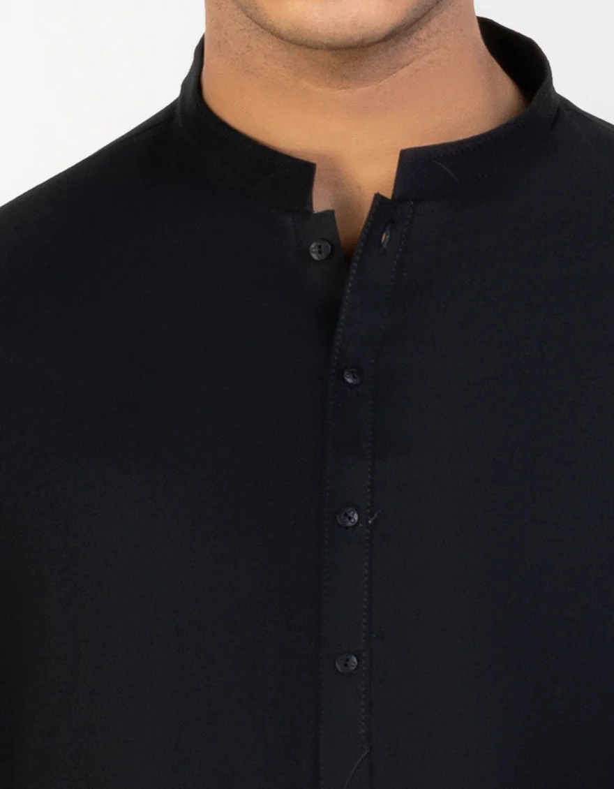 BLACK CVC KURTA TROUSERS | JJKP-S-US-32776/S23/JJ8746-CL - Image 2