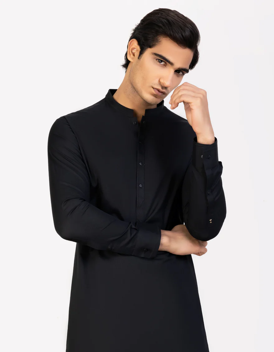 BLACK CVC KURTA TROUSERS | JJKP-S-US-32776/S23/JJ8746-CL - Image 3