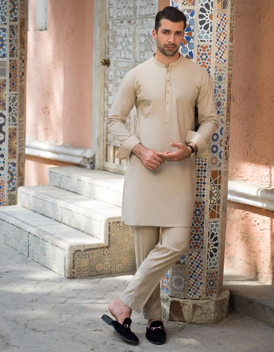 BEIGE KURTA TROUSERS | JJKP-S-US-34070/S21/JJ7250-SF