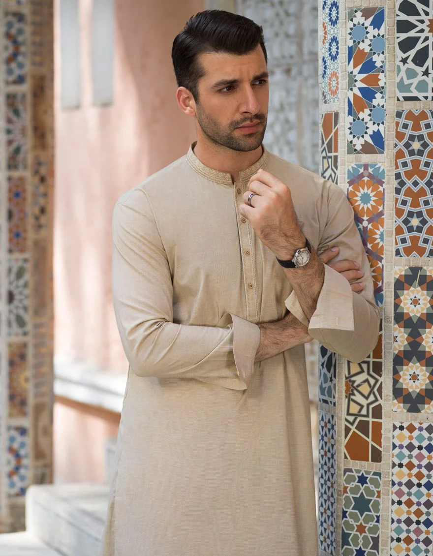BEIGE KURTA TROUSERS | JJKP-S-US-34070/S21/JJ7250-SF - Image 2