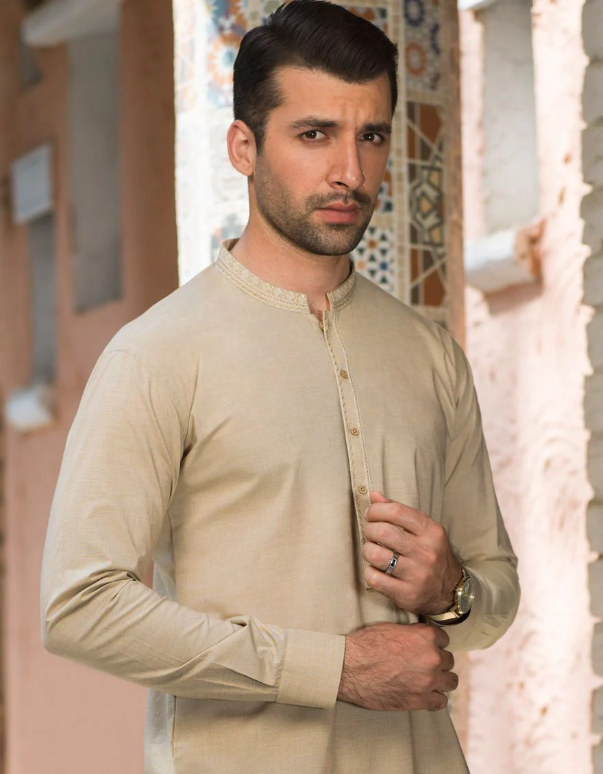 BEIGE KURTA TROUSERS | JJKP-S-US-34070/S21/JJ7250-SF - Image 3