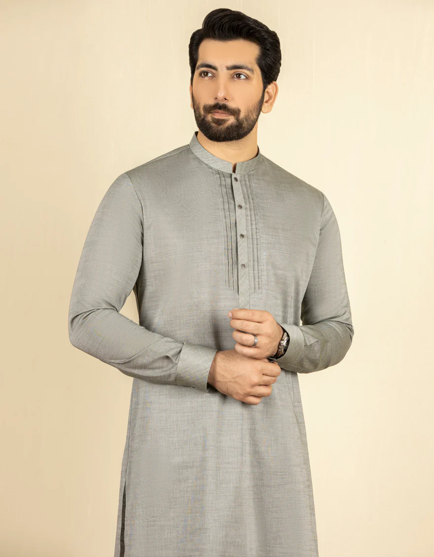 LIGHT GREEN COTTON KURTA TROUSERS | JJKP-S-US-34205/S22/JJ7689-CL - Image 2