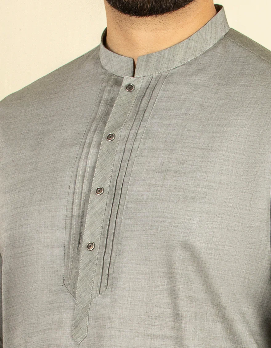 LIGHT GREEN COTTON KURTA TROUSERS | JJKP-S-US-34205/S22/JJ7689-CL - Image 3