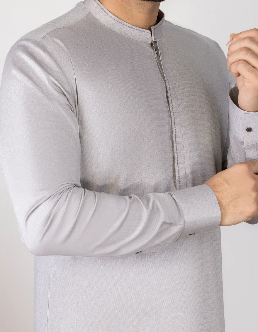 GREY COTTON KURTA TROUSERS | JJKP-S-US-34287/S23/JJ8686-CL - Image 2