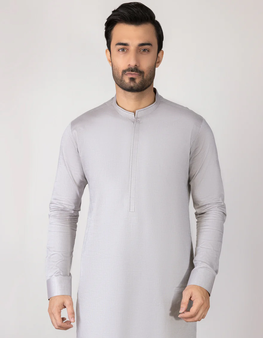 GREY COTTON KURTA TROUSERS | JJKP-S-US-34287/S23/JJ8686-CL - Image 3