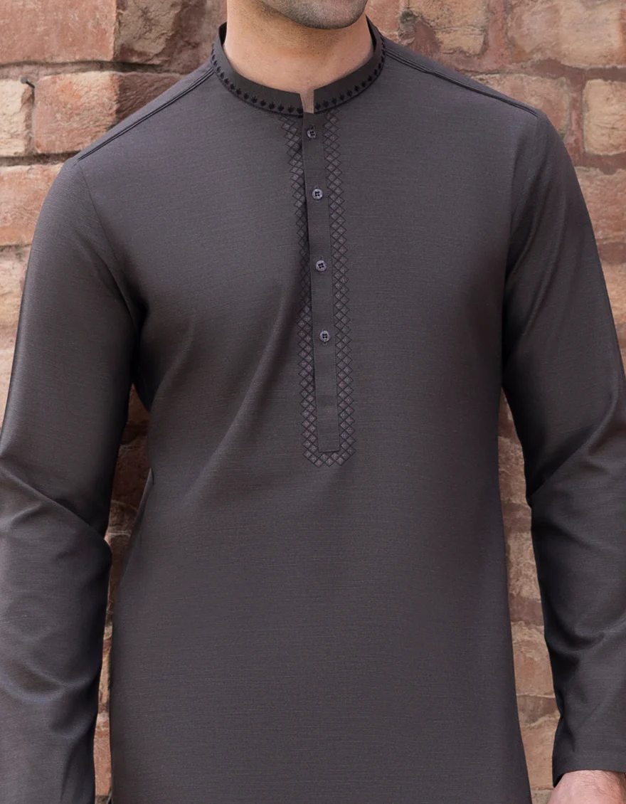 DARK BROWN BLENDED KURTA TROUSERS | JJKP-S-US-34358/S23/JJ8783-SF - Image 3