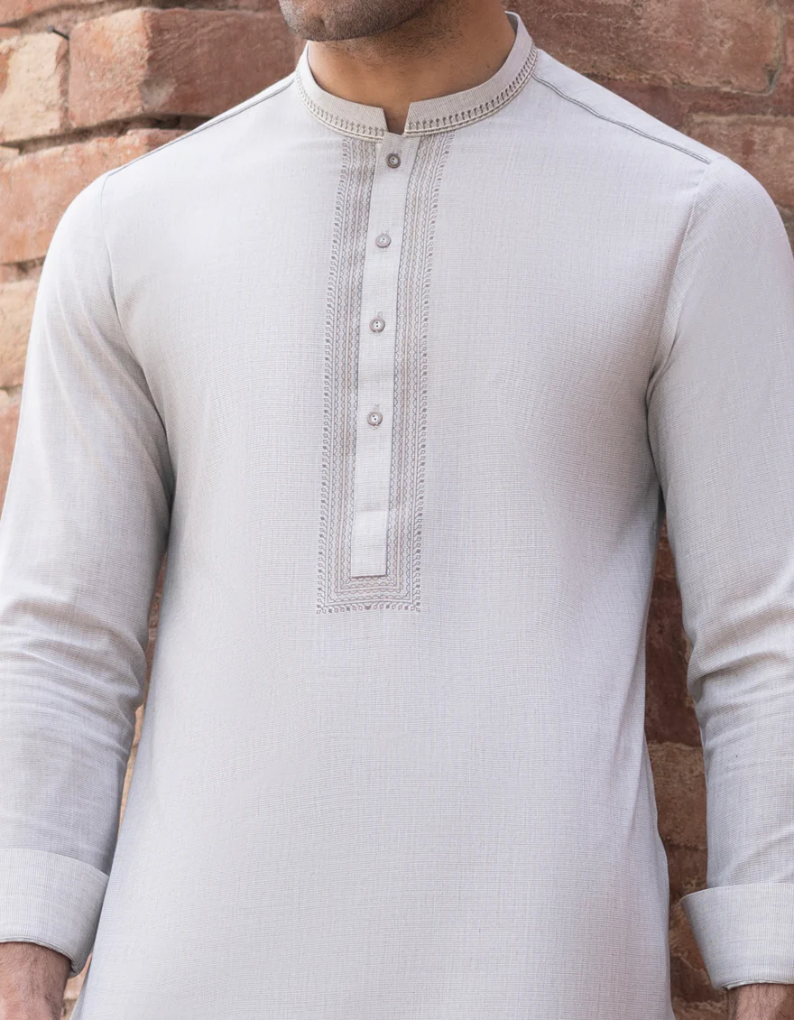 FAWN BLENDED KURTA TROUSERS | JJKP-S-US-34361/S23/JJ8783-SF - Image 2
