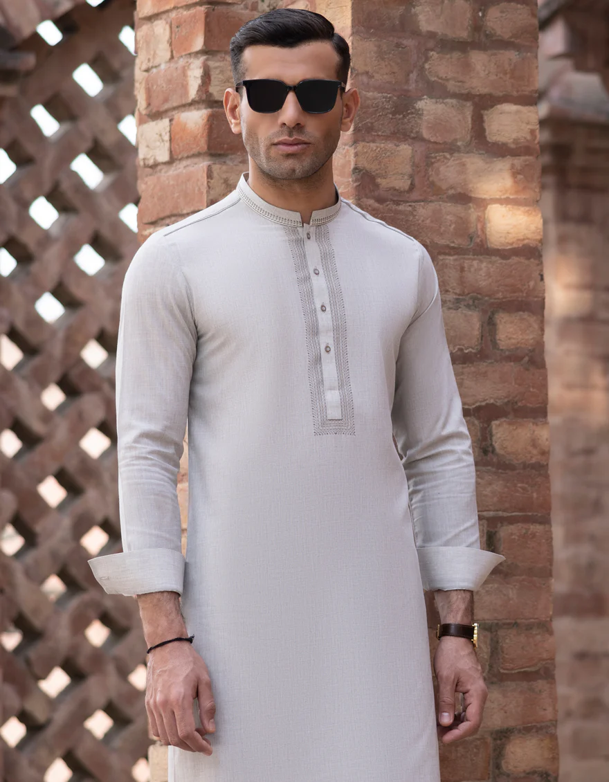 FAWN BLENDED KURTA TROUSERS | JJKP-S-US-34361/S23/JJ8783-SF - Image 3
