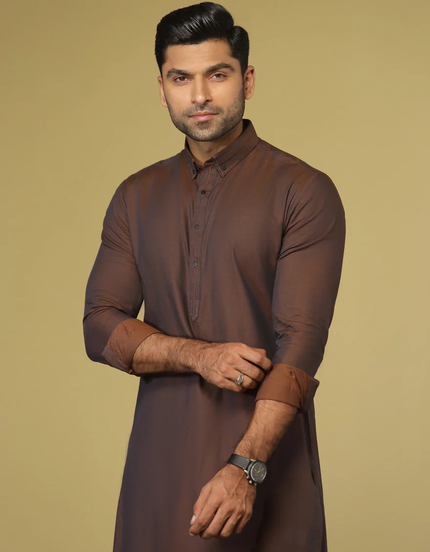 RUST COTTON KURTA TROUSERS | JJKP-S-US-36914/S22/JJ7677-CL - Image 3