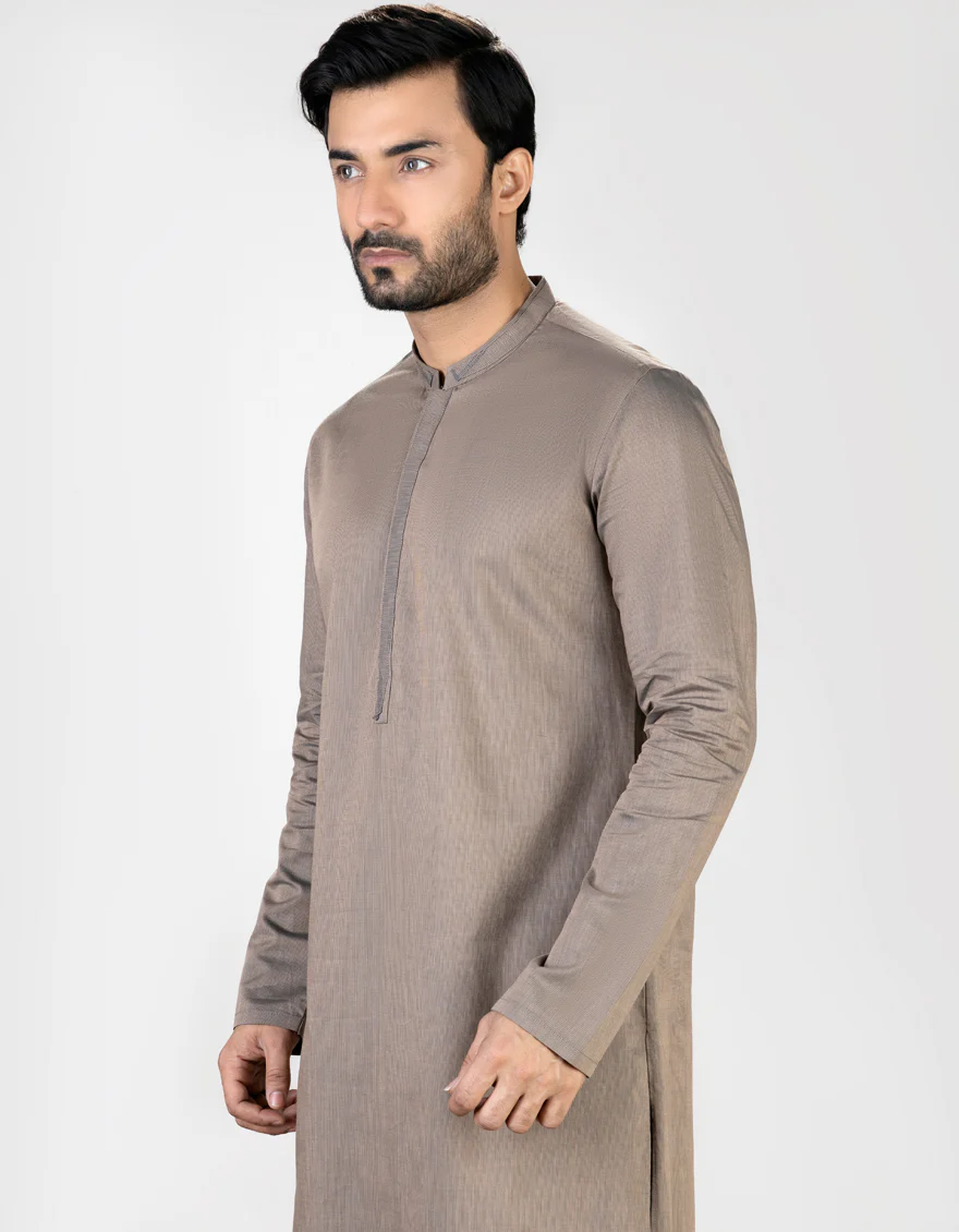 BEIGE COTTON KURTA TROUSERS | JJKP-S-US-37732/S23/JJ8942-CL - Image 3