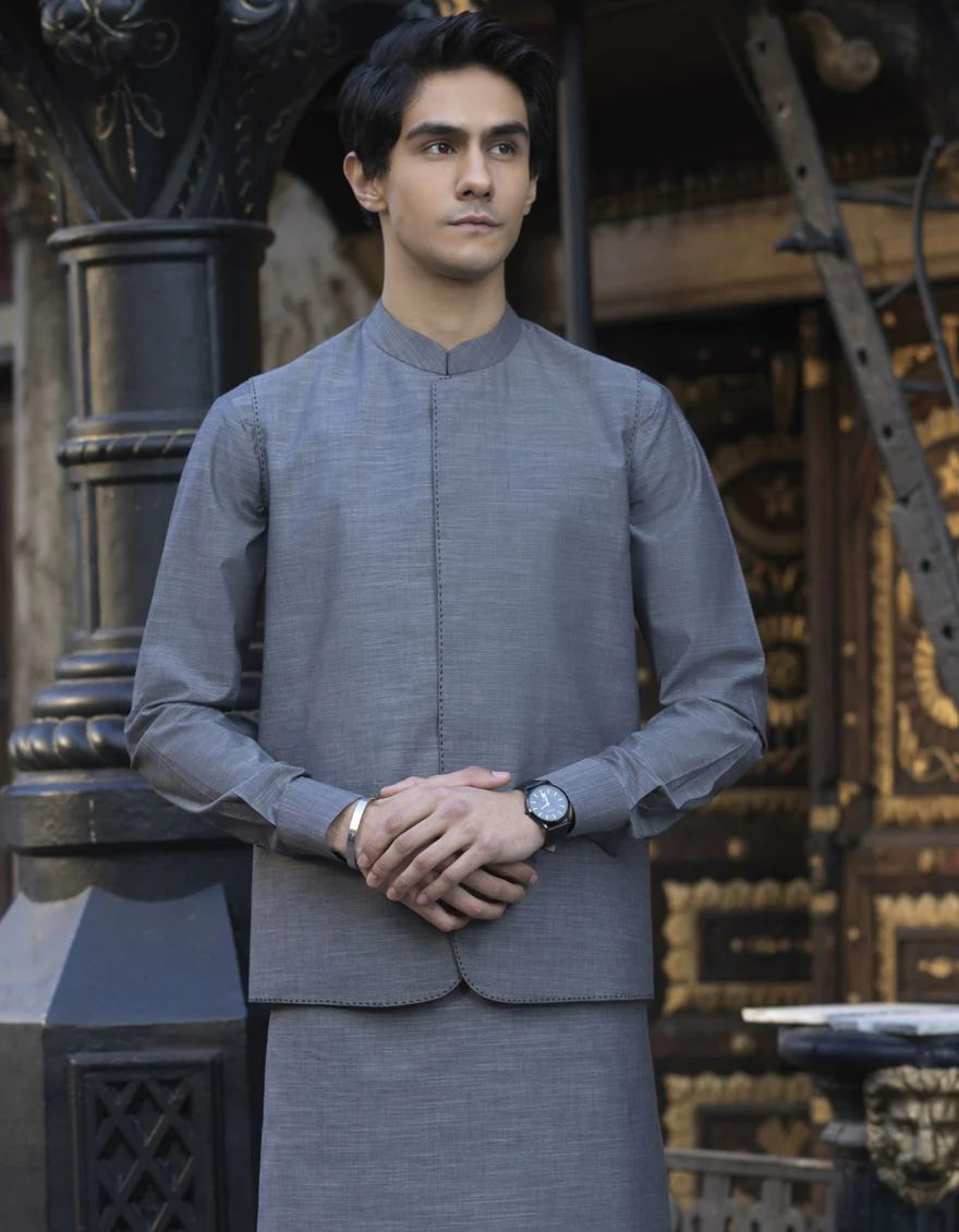 GREY KURTA TROUSERS | JJKP-S-US-40240/S22/JJ7662-PN - Image 6