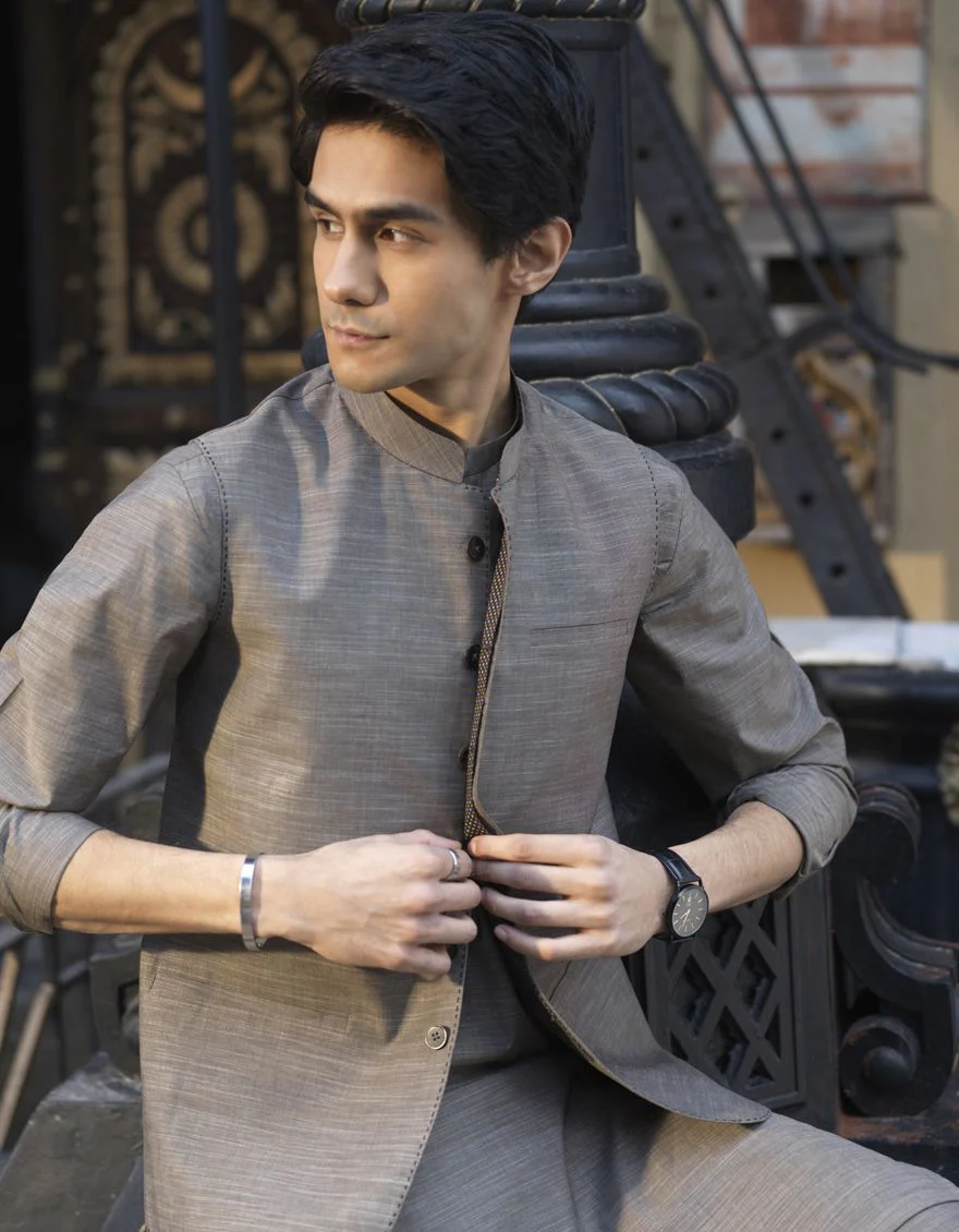 MUD BROWN KURTA TROUSERS | JJKP-S-US-40241/S22/JJ7662-PN - Image 7