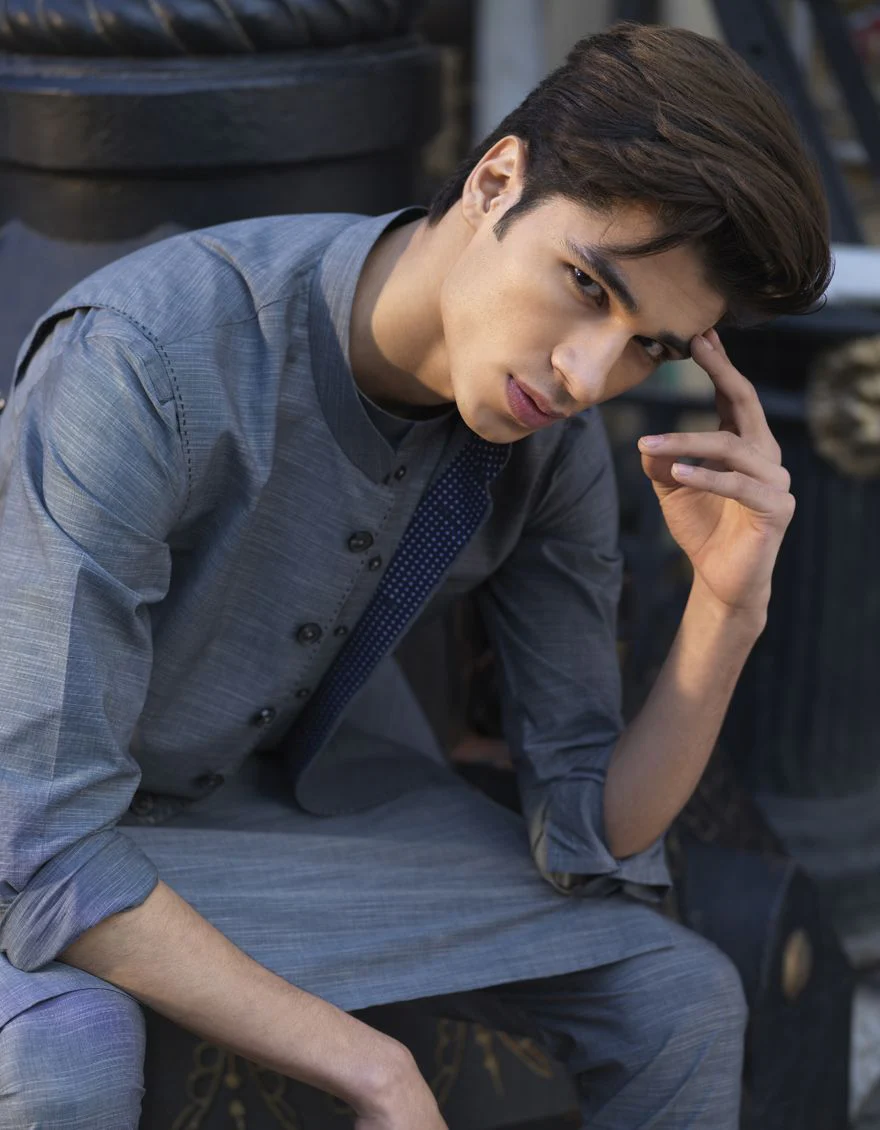 DARK GREY KURTA TROUSERS | JJKP-S-US-40242/S22/JJ7662-PN - Image 5