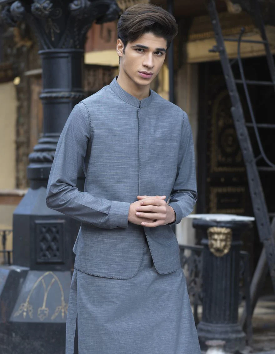 DARK GREY KURTA TROUSERS | JJKP-S-US-40242/S22/JJ7662-PN - Image 6