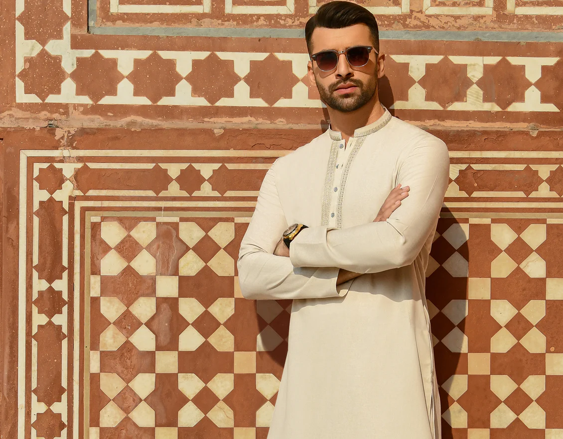 BEIGE VISCOSE KURTA TROUSERS | JJKP-S-US-42385/S22/JJ8159-SF - Image 3
