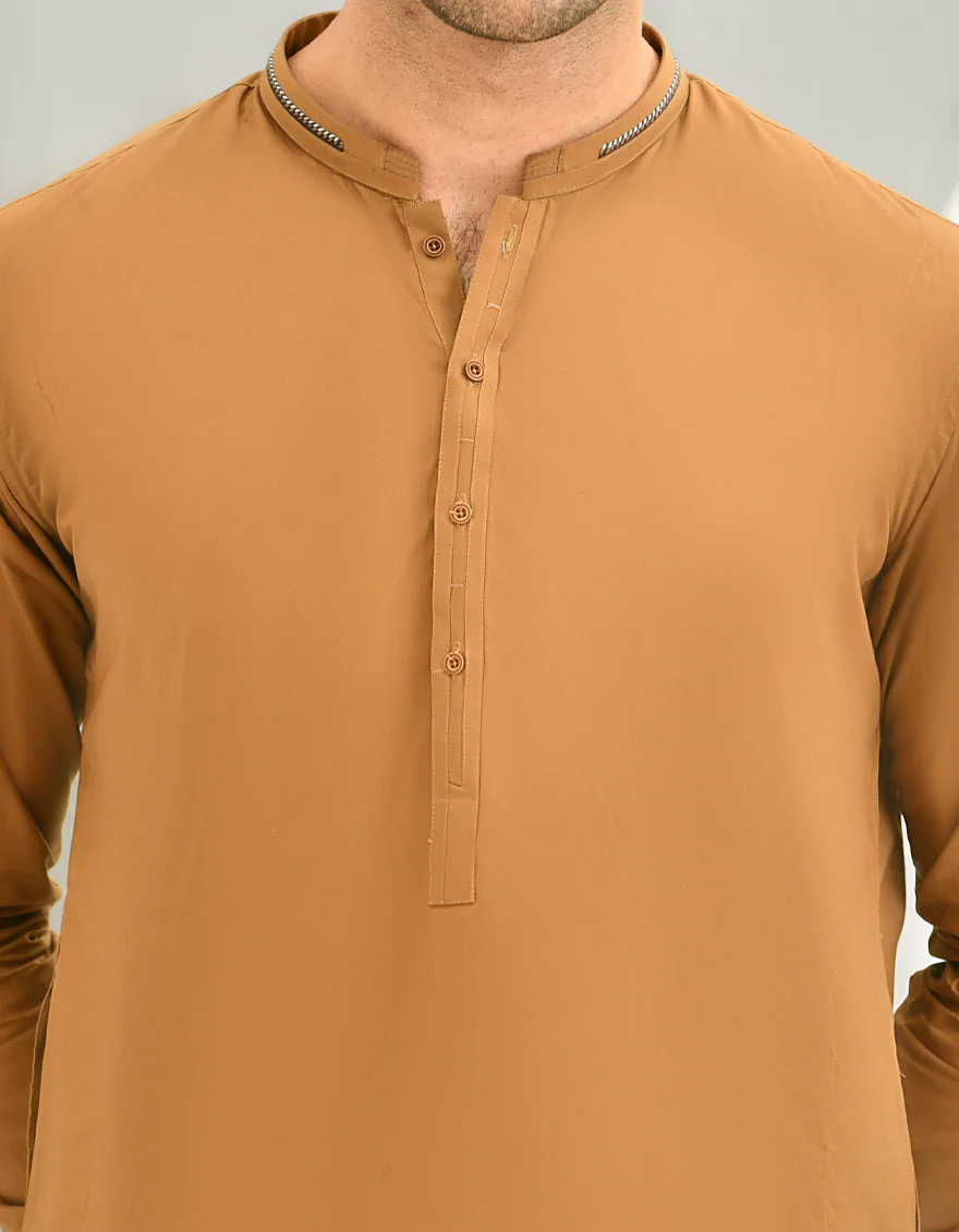 BROWN COTTON KURTA TROUSERS | JJKP-S-US-43168/S22/JJ7420-CL - Image 2