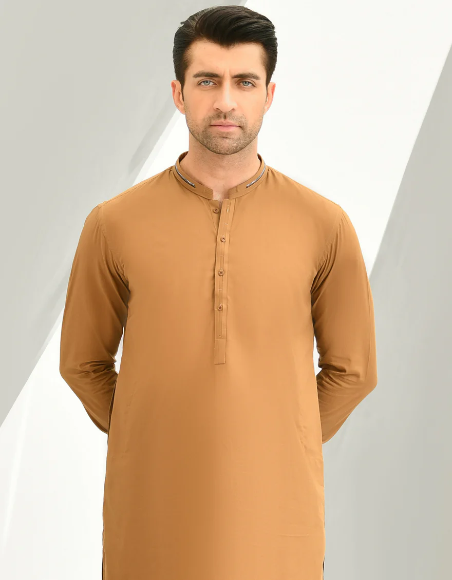 BROWN COTTON KURTA TROUSERS | JJKP-S-US-43168/S22/JJ7420-CL - Image 3