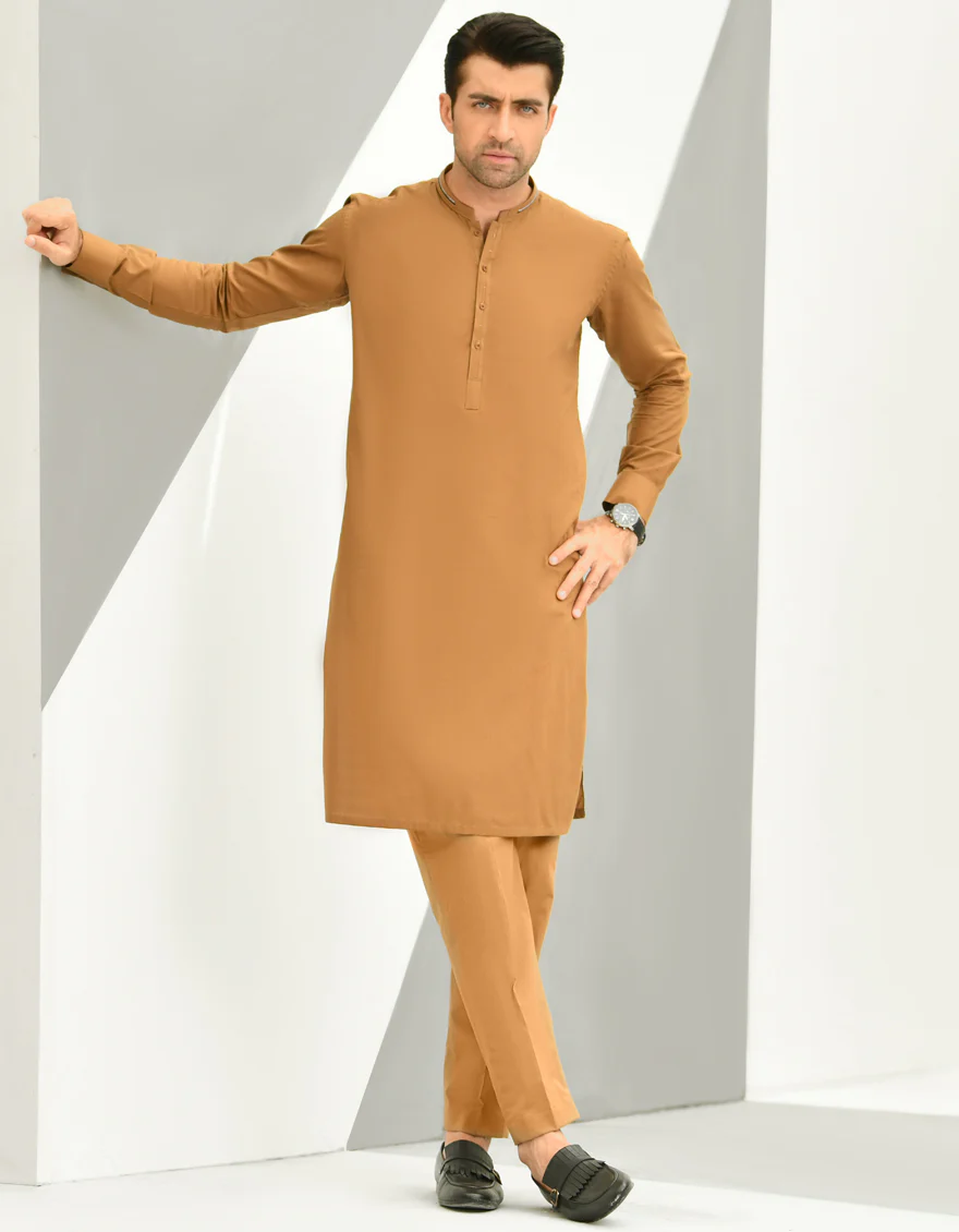 BROWN COTTON KURTA TROUSERS | JJKP-S-US-43168/S22/JJ7420-CL - Image 4