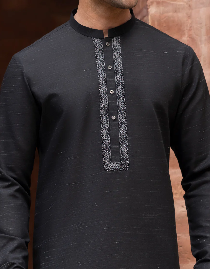 BLACK BLENDED KURTA TROUSERS | JJKP-S-US-47017/S23/JJ8784-FL - Image 2